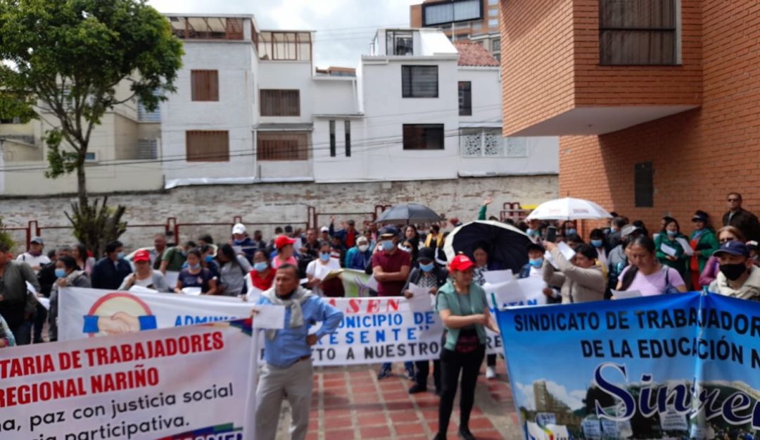 Protesta adelantada en las ultimas horas por parte de miembros de los sindicatos Protesta adelantada en las ultimas horas por parte de miembros de los sindicatos