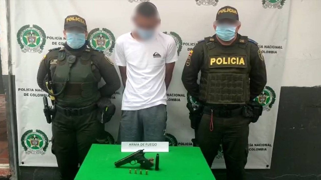 Cayó ‘El Ender’ con una pistola calibre nueve milímetros en Cartagena
