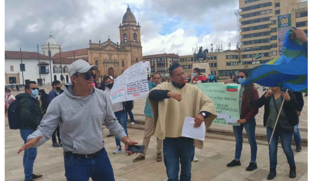 Comunidad sorda protesta en Tunja. Comunidad sorda protesta en Tunja.