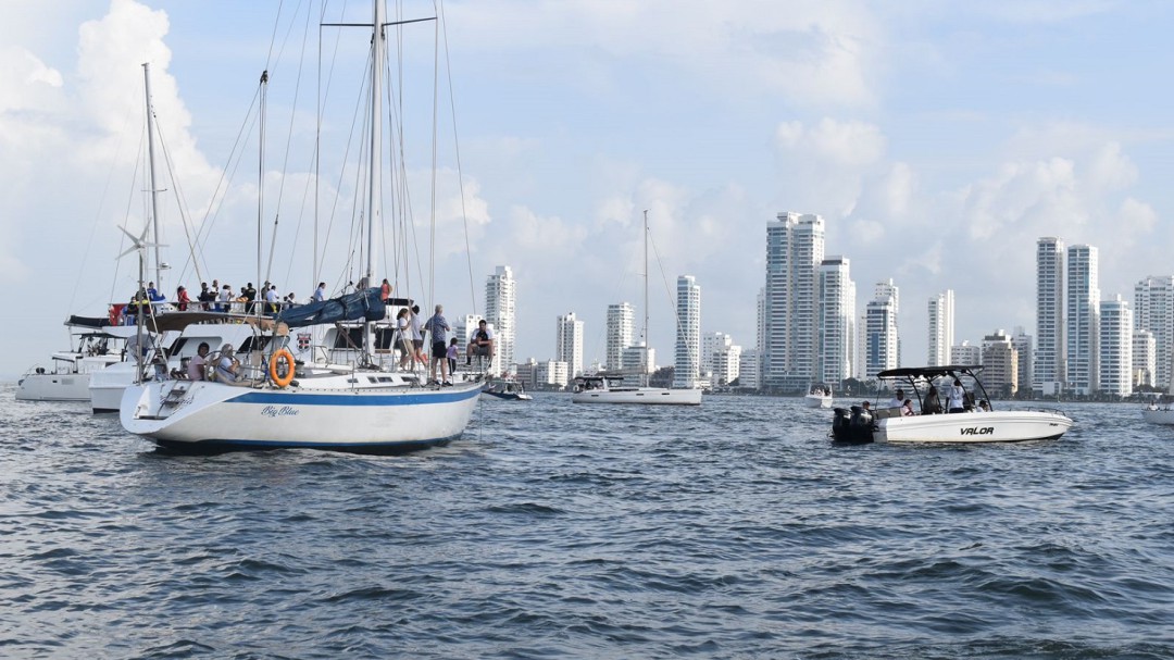 270 embarcaciones estuvieron en concierto marítimo en la bahía de Cartagena