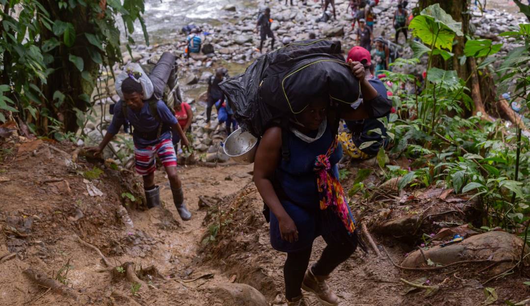 Flujo de migrantes entre Colombia y Panamá. Foto: Getty Flujo de migrantes entre Colombia y Panamá. Foto: Getty