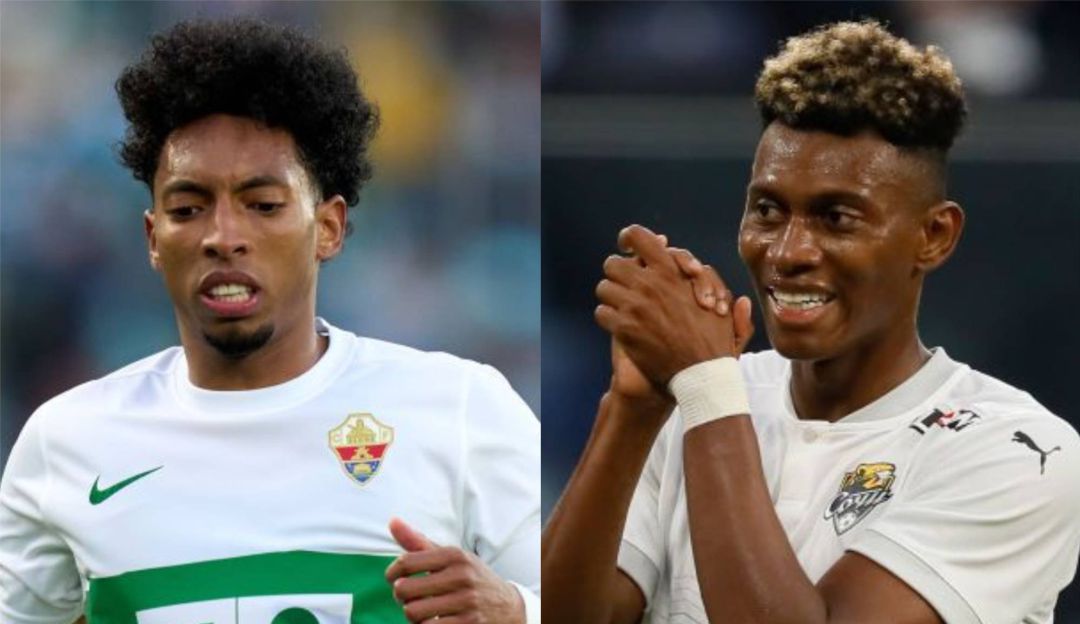 Johan Mojica, jugador del Elche de España y Mateo Cassierra del Sochi de Rusia Johan Mojica, jugador del Elche de España y Mateo Cassierra del Sochi de Rusia