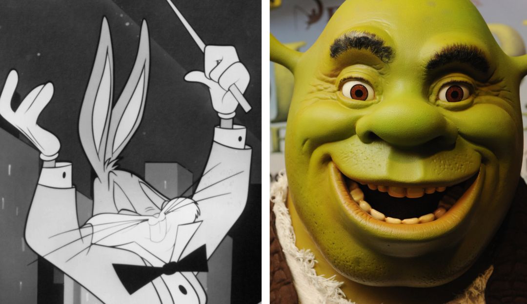 Bugs Bunny y Shrek, dos de los personajes que dobla el mexicano Alfonso Obregón Bugs Bunny y Shrek, dos de los personajes que dobla el mexicano Alfonso Obregón