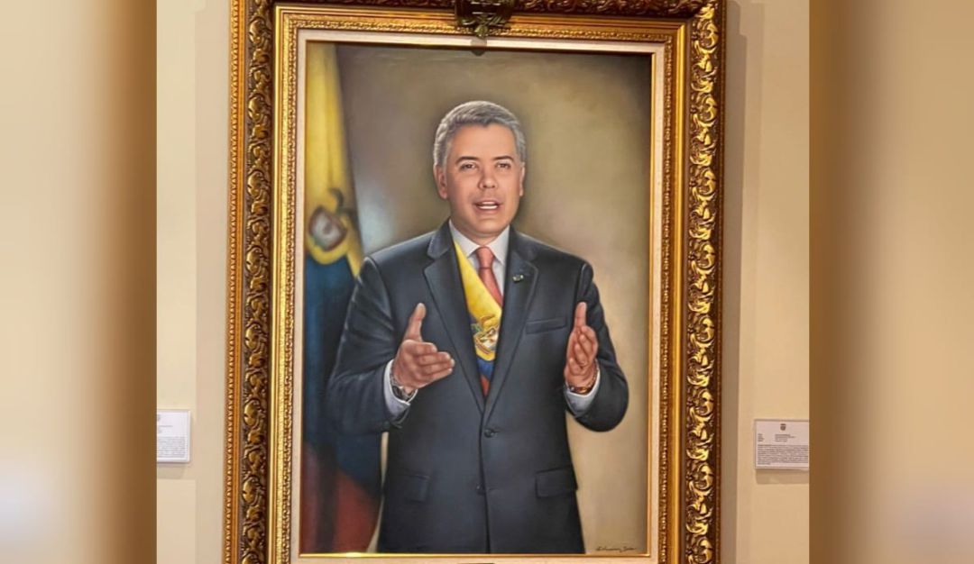 Cuadro del presidente saliente, Iván Duque Cuadro del presidente saliente, Iván Duque