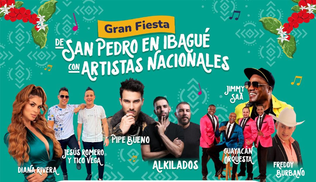 Artistas invitados a los conciertos este fin de semana en Ibagué en el marco de las celebraciones de San Pedro Artistas invitados a los conciertos este fin de semana en Ibagué en el marco de las celebraciones de San Pedro