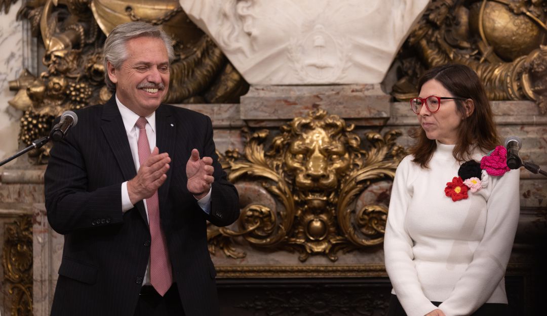 Alberto Fernández junto con Silvina Batakis Alberto Fernández junto con Silvina Batakis