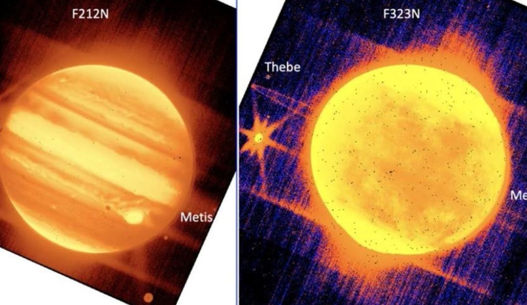 La imágenes fueron tomada por la cámara de infrarrojo cercano utiliza filtros especiales para resaltar longitudes de onda cortas (izquierda) y longitudes de onda largas (derecha). La imágenes fueron tomada por la cámara de infrarrojo cercano utiliza filtros especiales para resaltar longitudes de onda cortas (izquierda) y longitudes de onda largas (derecha).