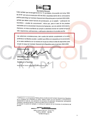 Respuesta del Congreso de la República al incidente de desacato que abrió el Tribunal Adminstrativo de Cundinamarca Respuesta del Congreso de la República al incidente de desacato que abrió el Tribunal Adminstrativo de Cundinamarca