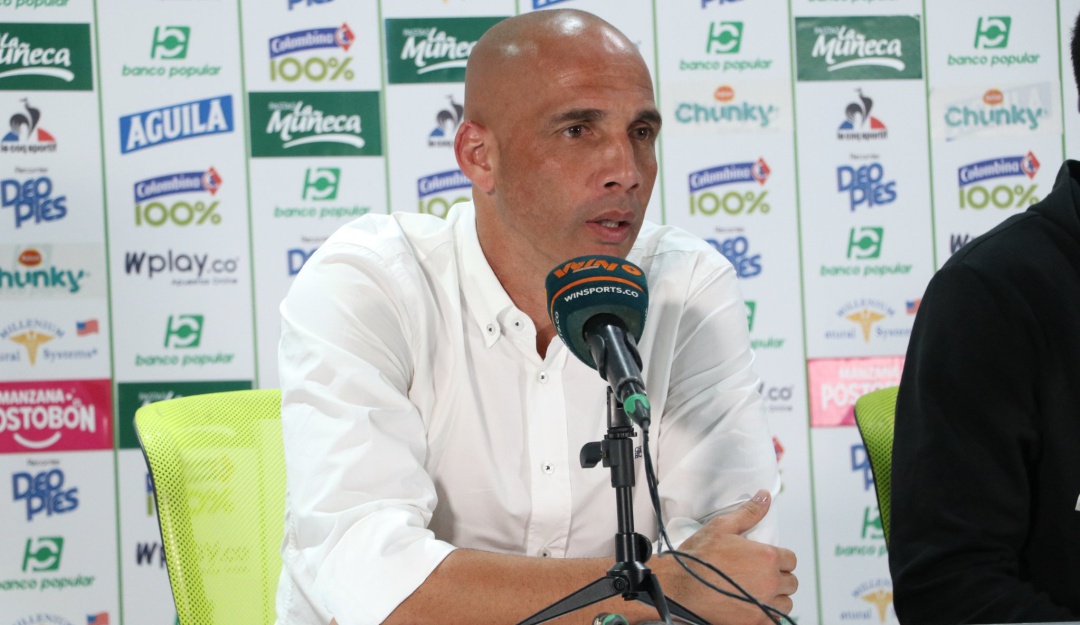 Mayer Candelo, director técnico del Deportivo Cali. Mayer Candelo, director técnico del Deportivo Cali.