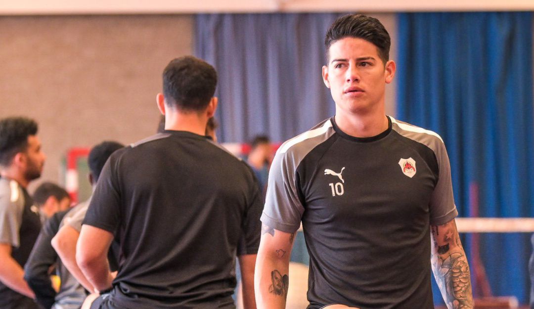 James Rodríguez durante la pretemporada con el Al-Rayyan. James Rodríguez durante la pretemporada con el Al-Rayyan.