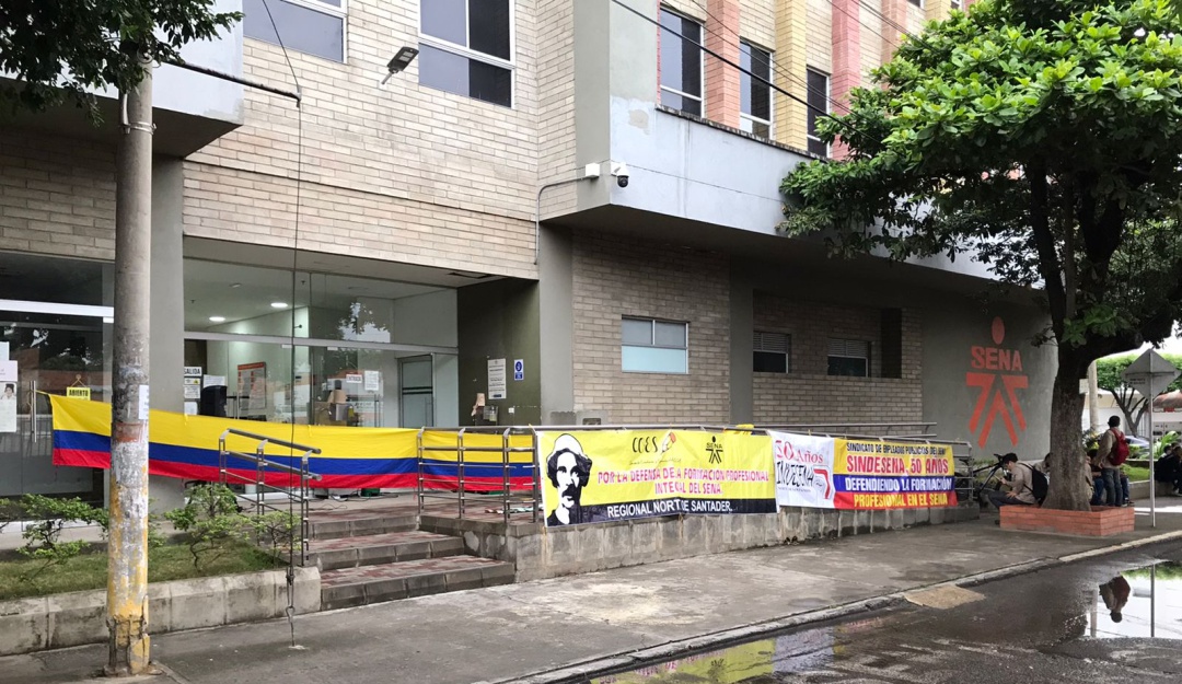 Protesta de trabajadores sindicalizados del SENA en Cúcuta Protesta de trabajadores sindicalizados del SENA en Cúcuta