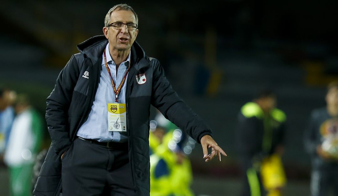 Gerardo Pelusso, técnico uruguayo, durante su paso por Independiente Santa Fe. Gerardo Pelusso, técnico uruguayo, durante su paso por Independiente Santa Fe.