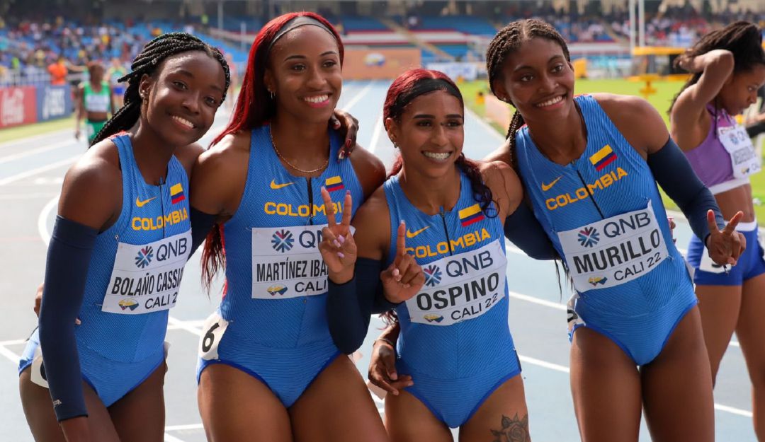 Equipo de relevo femenino en el Mundial sub-20 Equipo de relevo femenino en el Mundial sub-20