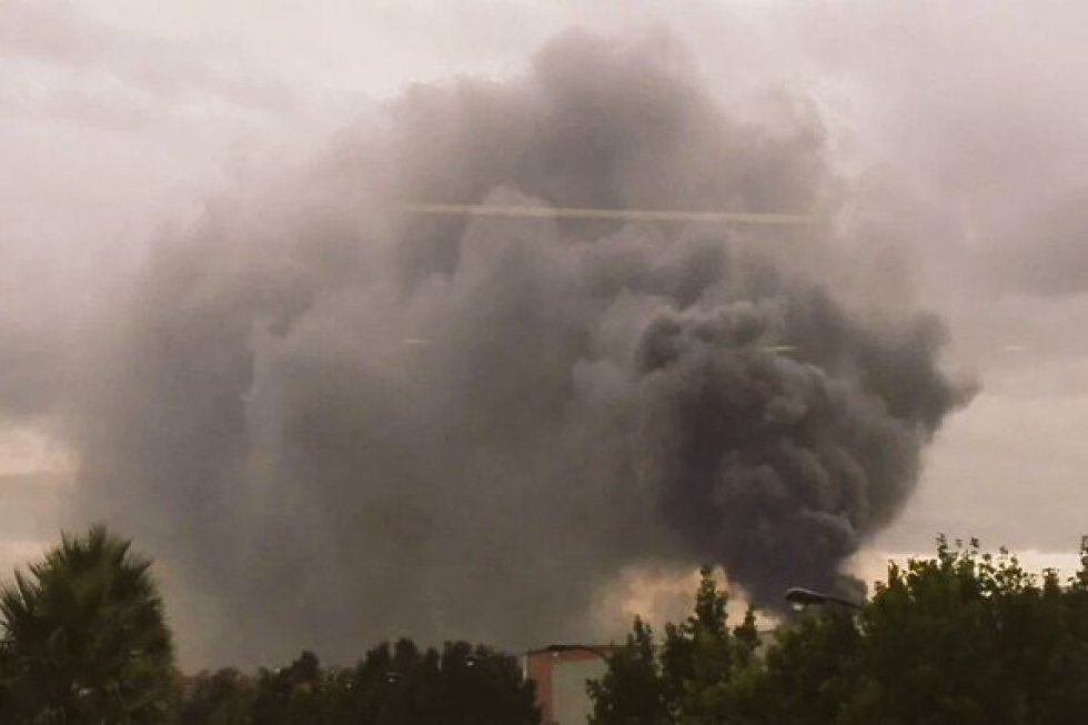 Una nube de humo cubrió el sector Una nube de humo cubrió el sector