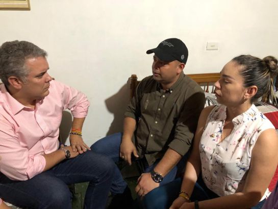 El presidente Duque visita a la familia de Cristo José