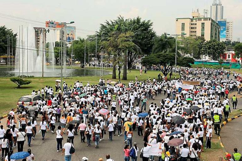 Así avanzan las marchas en los diferentes puntos de Cali  Cali