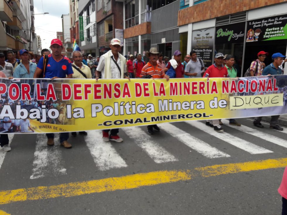 Mineros del Quindío también marcharon Mineros del Quindío también marcharon