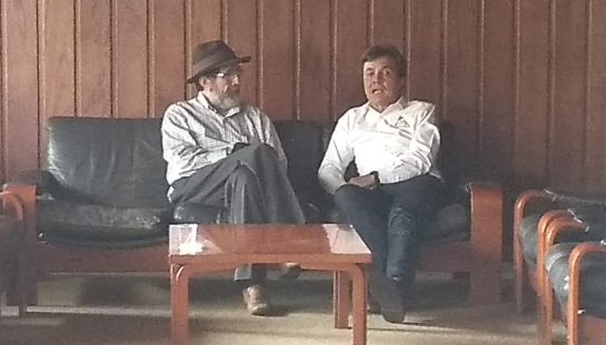 Óscar Gutiérrez, director de Dignidad Agropecuaria y Roberto Vélez, gerente general de la Federación Nacional de Cafeteros