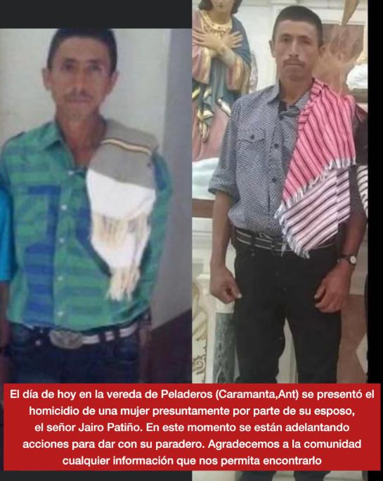 Feminicidio en Caramanta, hombre asesinó a su esposa con un machete: Un hombre asesinó con un machete a su esposa en Caramanta, Antioquia