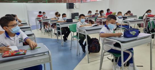 Primer día de clases del año lectivo 2022 en Bucaramanga