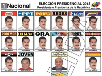Así será el tarjetón electoral este 14 de abril para las Presidenciales