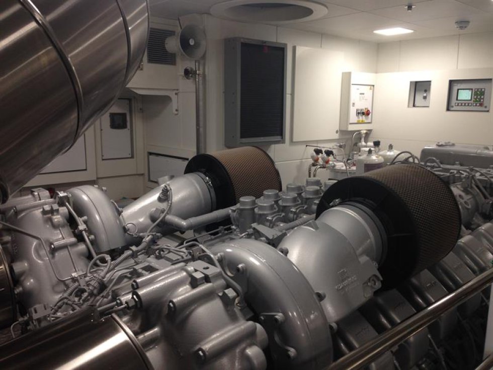 Fotografía de la sala de motores del yate "Silverfast", una joya de la famosa compañía Burgess, en la feria Yacht Miami Beach. Fotografía de la sala de motores del yate "Silverfast", una joya de la famosa compañía Burgess, en la feria Yacht Miami Beach.