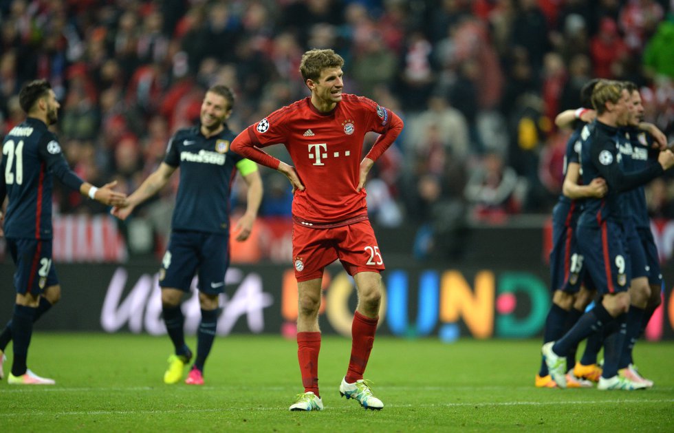 Thomas Müller al final del juego en el que el Bayern quedó por fuera de la final de Champions League. Thomas Müller al final del juego en el que el Bayern quedó por fuera de la final de Champions League.