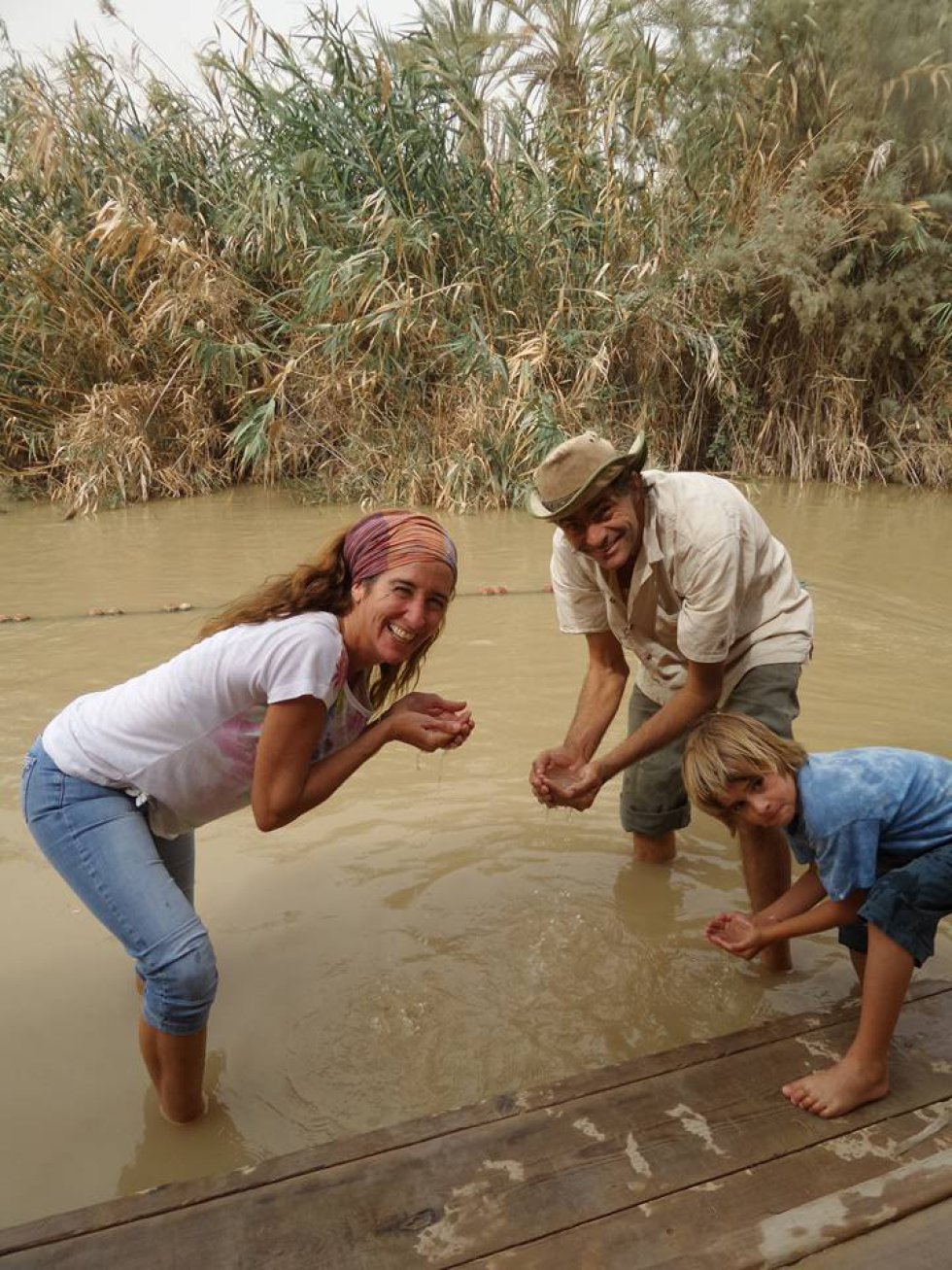 La familia Zapp en el Río Jordán La familia Zapp en el Río Jordán