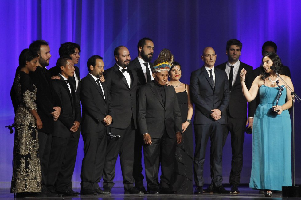 Al ganar como mejor película, Cristina Gallego, productora de 'El abrazo de la serpiente' hizo una invitación para que se consolide el consumo de cine latinoamericano y haya realmente apoyo entre Iberoamérica. Al ganar como mejor película, Cristina Gallego, productora de 'El abrazo de la serpiente' hizo una invitación para que se consolide el consumo de cine latinoamericano y haya realmente apoyo entre Iberoamérica.