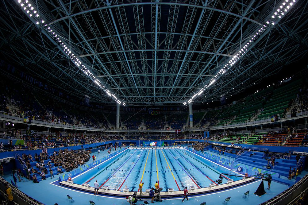 Este es el panorama que se vive en las competencias de natación en Río 2016. Este es el panorama que se vive en las competencias de natación en Río 2016.