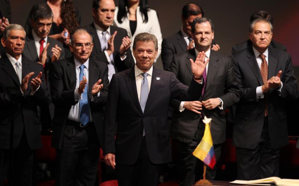 Agradeció a las Naciones Unidas, el gobierno de Estados Unidos, el Vaticano, los países acompañantes, entre otros. “A todos ellos nuestro eterno reconocimiento”. Agradeció a las Naciones Unidas, el gobierno de Estados Unidos, el Vaticano, los países acompañantes, entre otros. “A todos ellos nuestro eterno reconocimiento”.