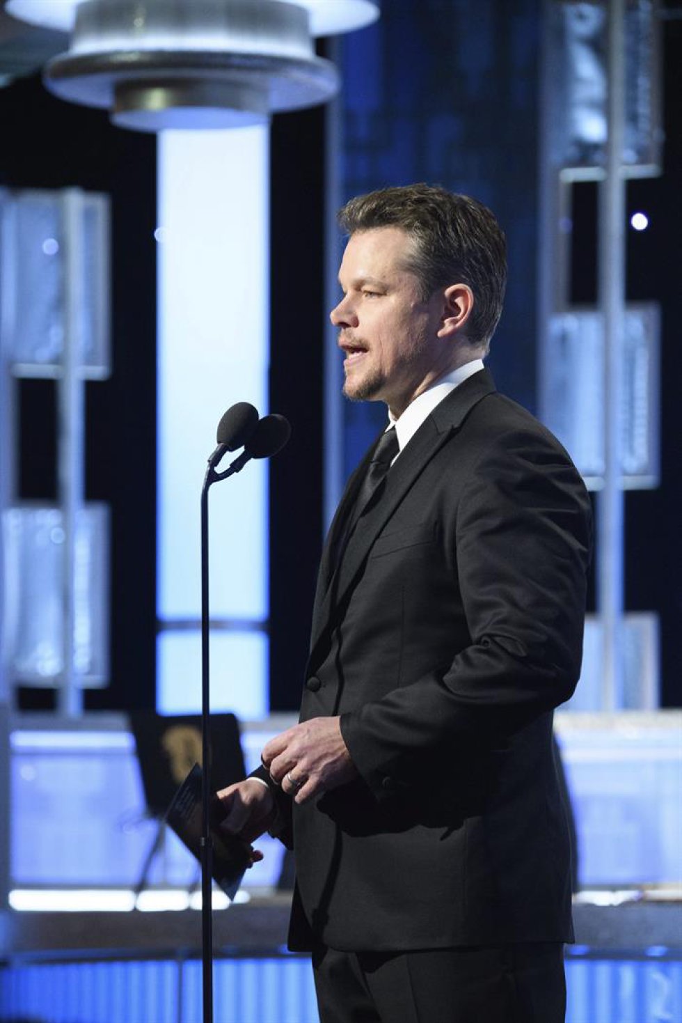 El actor Matt Damon durante la septuagésima cuarta edición de los Globos de Oro celebrada en el Beverlu Hilton Hotel en Beverly Hills El actor Matt Damon durante la septuagésima cuarta edición de los Globos de Oro celebrada en el Beverlu Hilton Hotel en Beverly Hills