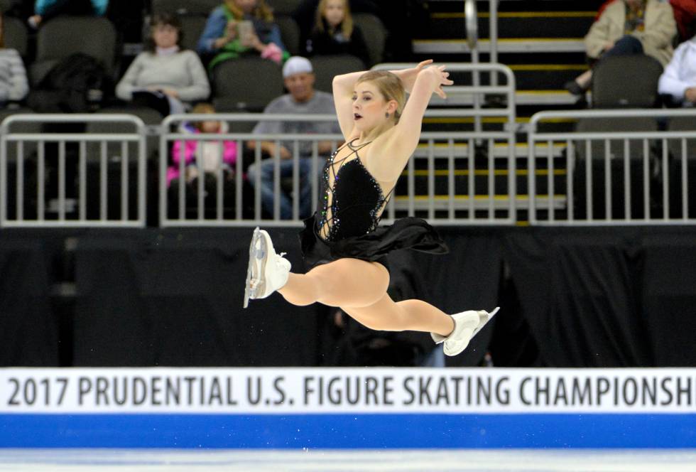 Gracie Gold durante el campeonato durante el Campeonato de Patinaje Artístico de de Estados Unidos en Sprint Center. Gracie Gold durante el campeonato durante el Campeonato de Patinaje Artístico de de Estados Unidos en Sprint Center.
