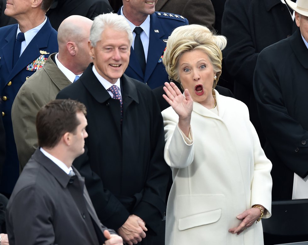 Hillary Clinton en la ceremonia de posesión de Donald Trump como nuevo presidente de Estados Unidos. Hillary Clinton en la ceremonia de posesión de Donald Trump como nuevo presidente de Estados Unidos.