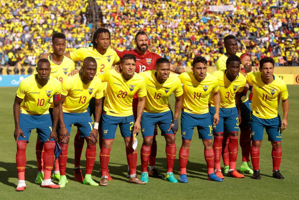 Así formó Ecuador al inicio del encuentro. Así formó Ecuador al inicio del encuentro.