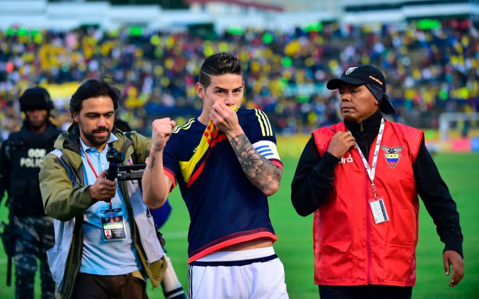 James Rodríguez celebra la victoria al final del compromiso. James Rodríguez celebra la victoria al final del compromiso.