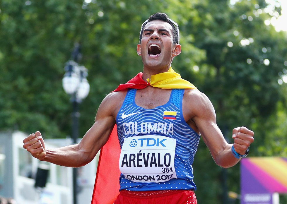 Éider Arévalo se coronó, hoy, campeón en en los 20 km marcha en el Mundial de atletismo, realizado en Londres. Éider Arévalo se coronó, hoy, campeón en en los 20 km marcha en el Mundial de atletismo, realizado en Londres.