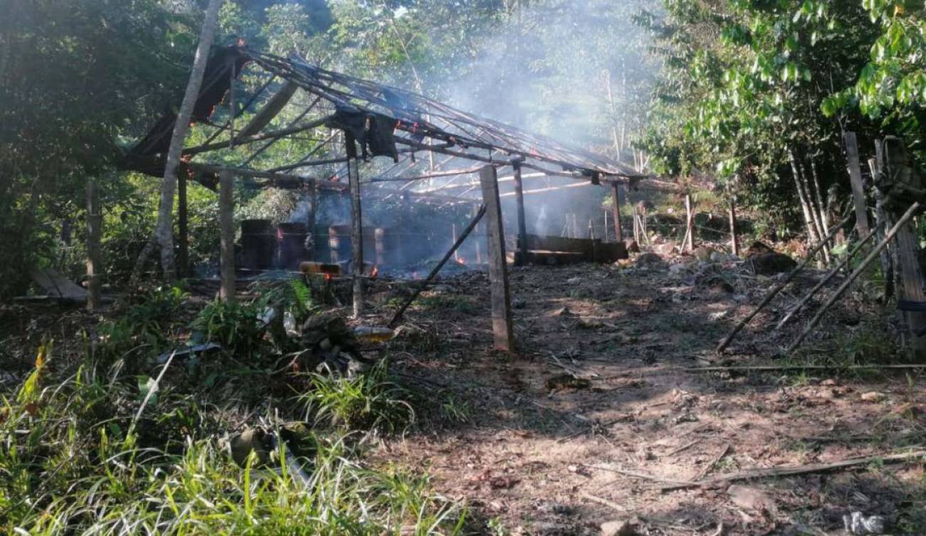 Destruyen laboratorio para el procesamiento de droga en
