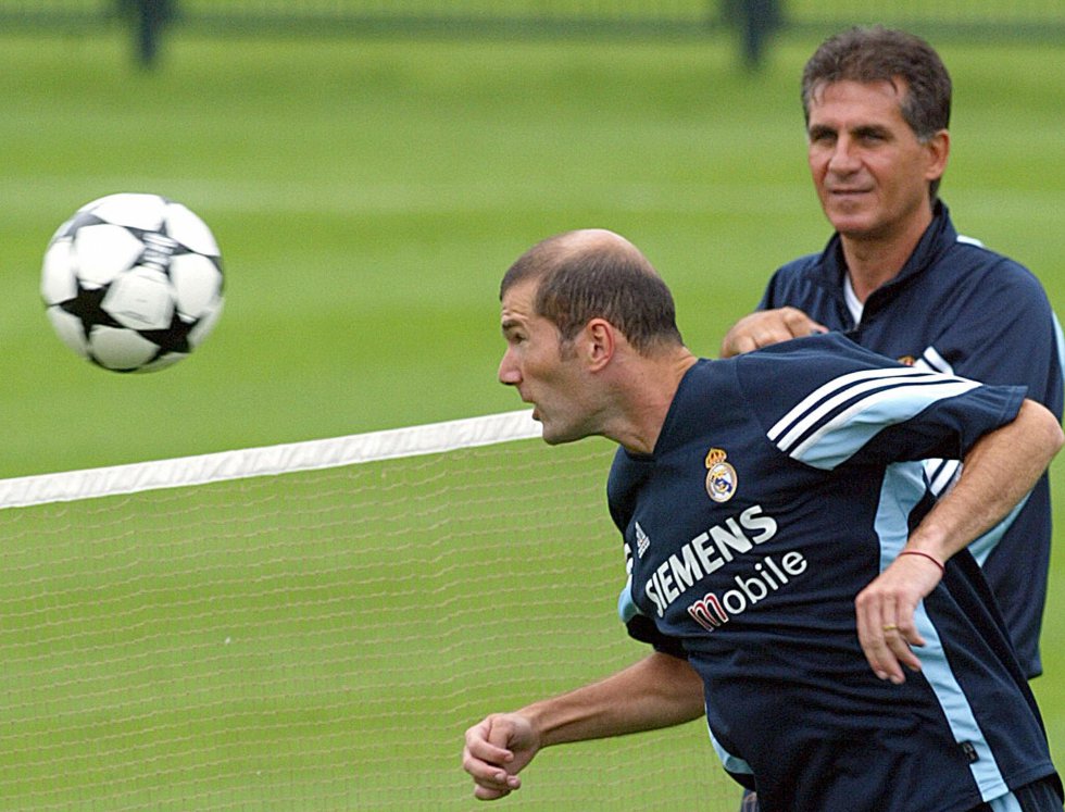 Queiroz en entrenamiento junto a Zinedine Zidane Queiroz en entrenamiento junto a Zinedine Zidane