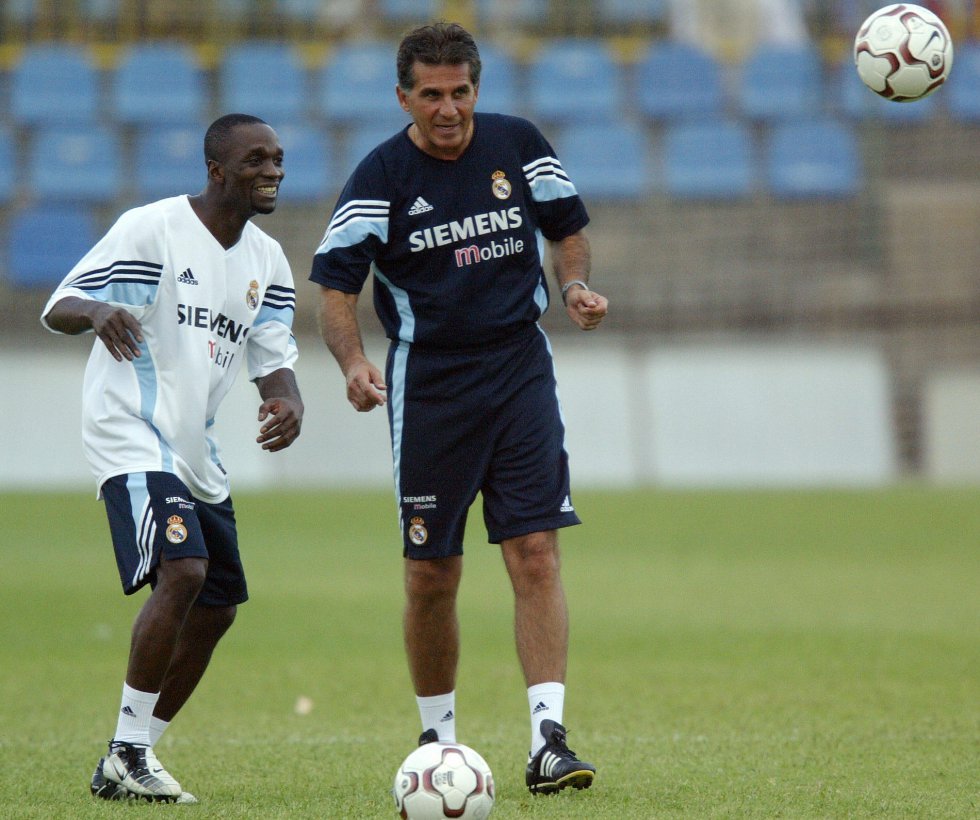 Queiroz en entrenamiento junto a Claude Makélélé Queiroz en entrenamiento junto a Claude Makélélé