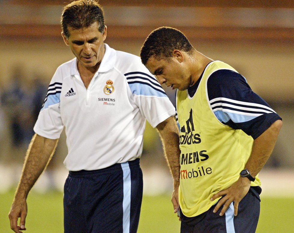 Queiroz en entrenamiento junto a Ronaldo Queiroz en entrenamiento junto a Ronaldo