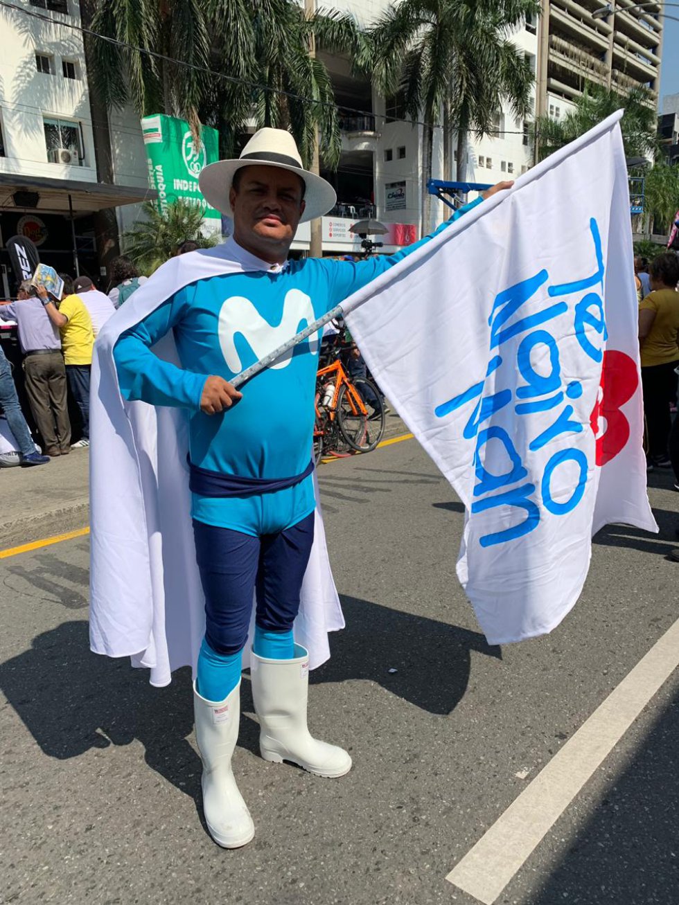 Un admirardor de Nairo Quintana en Medellín Un admirardor de Nairo Quintana en Medellín