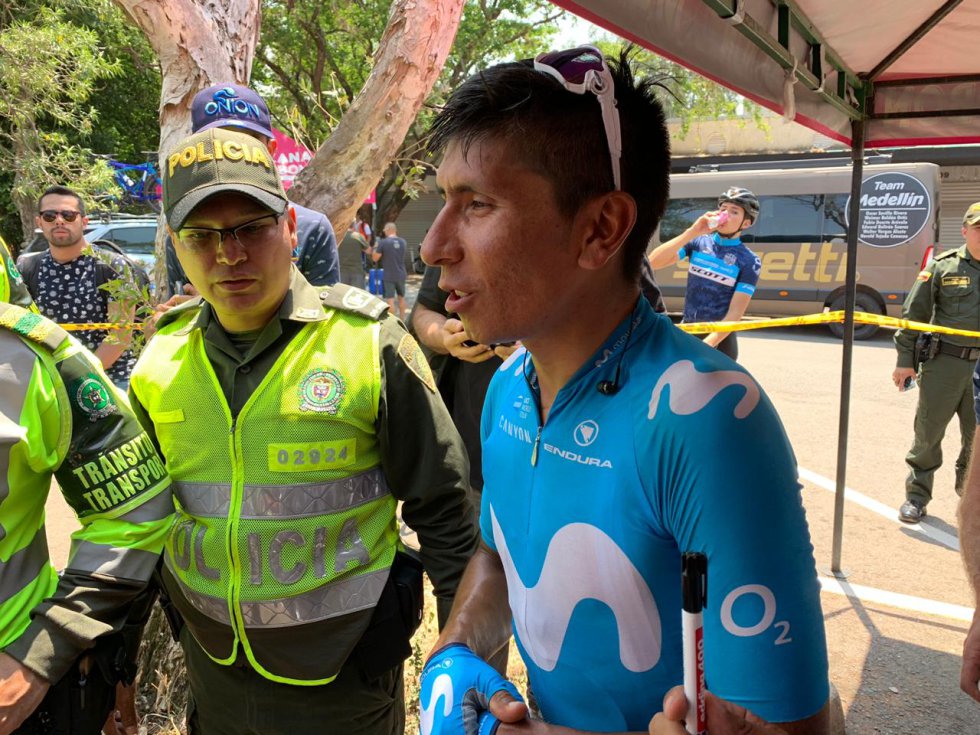 Nairo Quintana después de la cuarta etapa Nairo Quintana después de la cuarta etapa