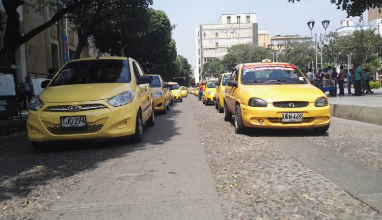 Protesta de taxistas en Cúcuta: Taxistas en Cúcuta se unieron a