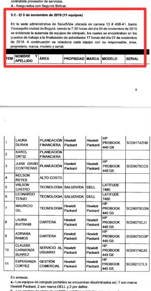 Indagatoria, investigaciones, EPS, Salud Vida, Fiscalía: Fiscalía indaga robos y operaciones irregulares de la EPS Salud Vida