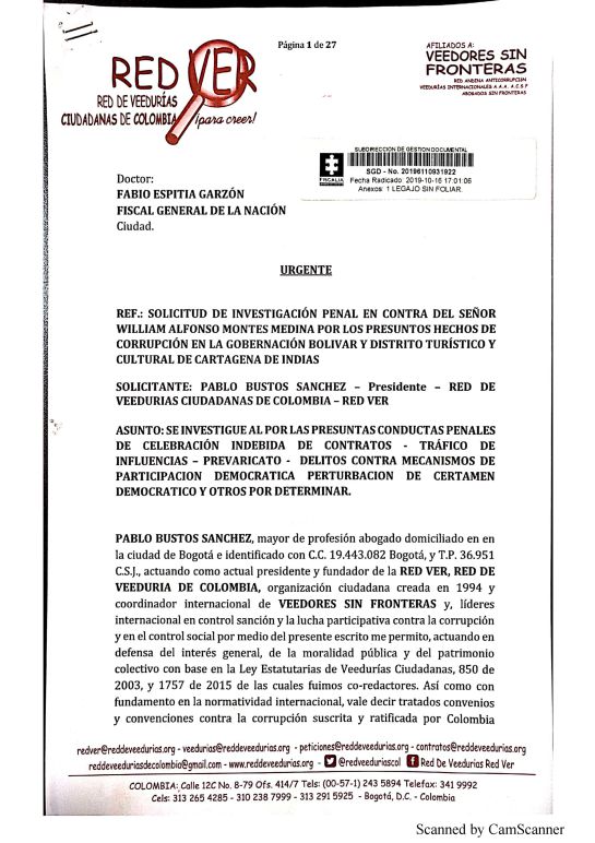 Piden a Fiscalía investigar al parapolítico Willian Montes: Piden a Fiscalía investigar al parapolítico Willian Montes