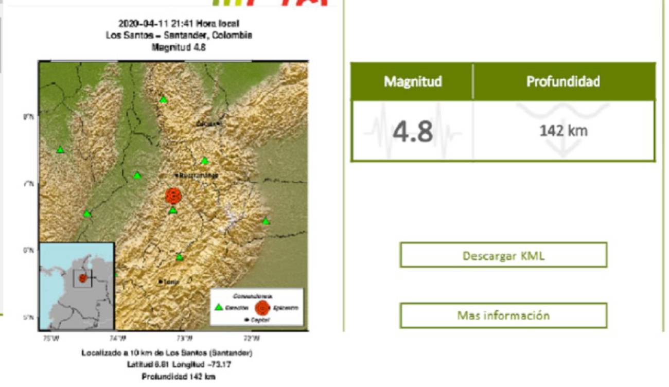Temblor Santander Los Santos Ninguna Afectacion Fuerte Temblor