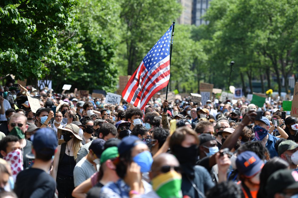 Manifestaciones en Estados Unidos contra el racismo, a raíz de la muerte de George Floyd. Manifestaciones en Estados Unidos contra el racismo, a raíz de la muerte de George Floyd.
