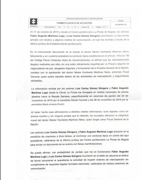 Chuzadas Néstor Humberto Martínez: A juicio exfuncionarios de Fiscalía por declaraciones contra Néstor H.