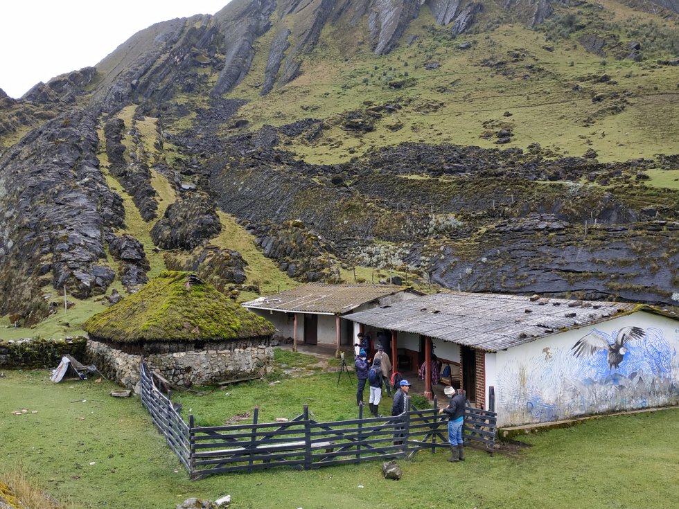 En la zona del Mortiño del páramo del Almorzadero, sigue en pie una antigua choza construida con frailejones hace cientos de años. El cóndor de los Andes hace parte de murales pintados en las viviendas de la zona. En la zona del Mortiño del páramo del Almorzadero, sigue en pie una antigua choza construida con frailejones hace cientos de años. El cóndor de los Andes hace parte de murales pintados en las viviendas de la zona.